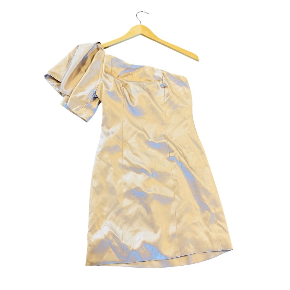 Free People x Fame And Partners NWT Cara Mini Dress Champagne One Shoulder - Picture 8 of 15